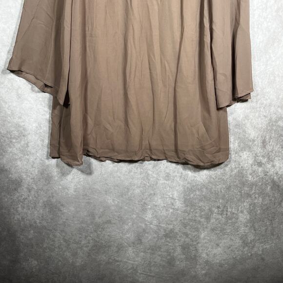 Entro Tunic Top Womens Size Small Brown White Lace Embroidered Boho Festival NEW - Picture 3 of 9